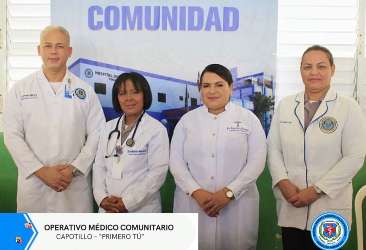 Hospital General Docente de la Policía Nacional participa en jornada comunitaria en Capotillo.