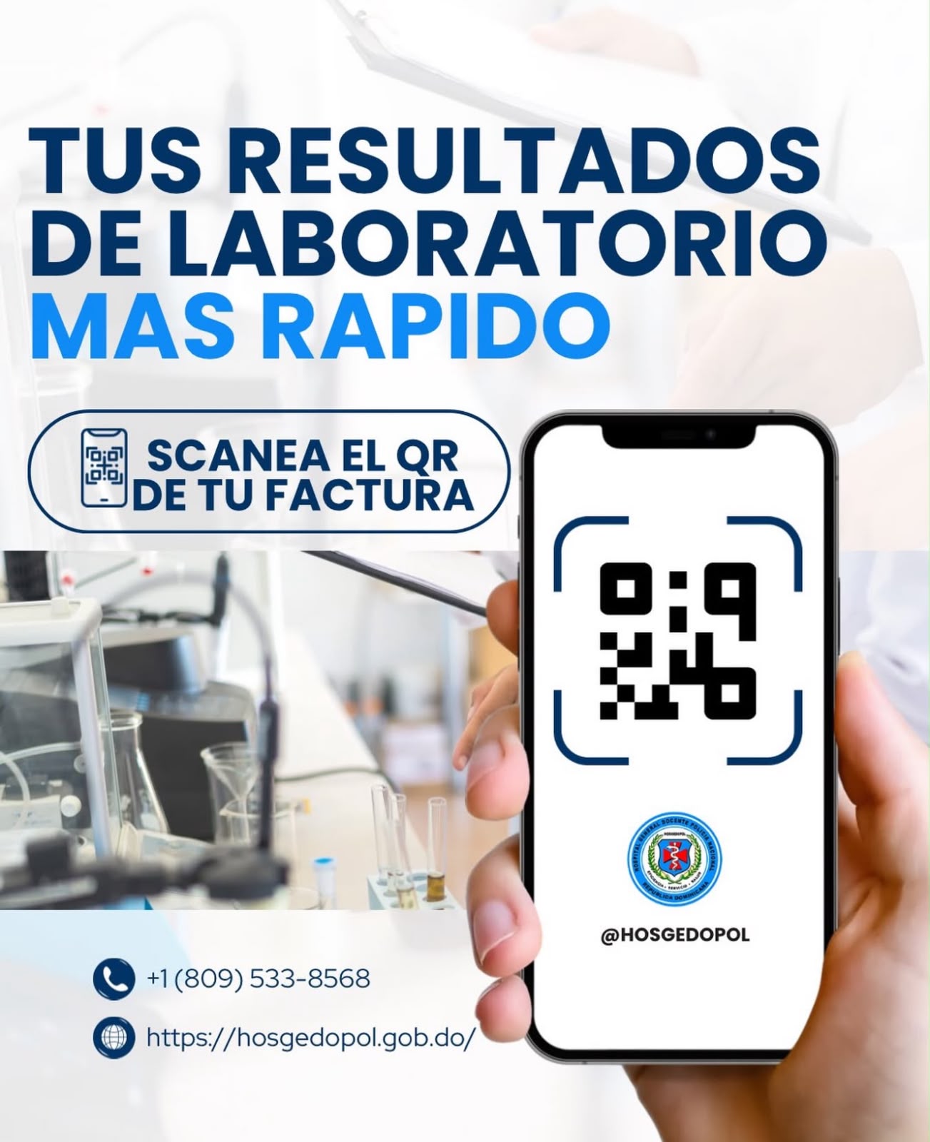 HOSGEDOPOL moderniza la entrega de resultados de laboratorio con acceso mediante código QR